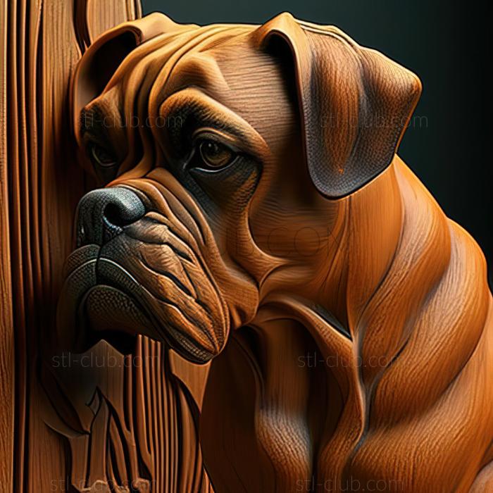 3D model st German boxer dog (STL)